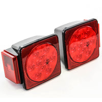 LED fits Square Red Trailer Turn/Signal/Stop 2 Light DOT compliant Set L/R Submersible Under 80
