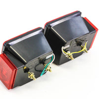 Led fits Pair Trailer Square Tail Light under 80" & 4 Red & Amber Side Marker Lights