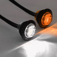 (2) fits 3/4" Amber & Clear LED Clearance Side Marker Lights Truck Trailer Flush