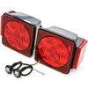 Led fits Pair Trailer Square Tail Light under 80" & (2) 3/4" Clear Side Marker Lights