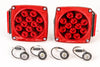 Led fits Pair Trailer Square Tail Light under 80" & (4) 3/4" Clear Side Marker Lights