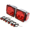 Led fits Pair Trailer Square Tail Light under 80" & (6) 3/4" Red Side Marker Lights