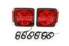 Led fits Pair Trailer Square Tail Light under 80" & (6) 3/4" Clear Side Marker Lights