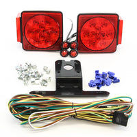 LED fits Submersible Square Light Kit Trailer 80"- Boat Marine & 4 Red Side Marker