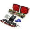 LED fits Submersible Square Light Kit Trailer 80"- Boat Marine & 8 Red Side Marker
