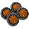 (4) fits Amber LED 2" Round Clearance/Side Marker Light Kits with Grommet Truck Trailer RV
