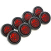 (8) fits Red LED 2" Round Clearance/Side Marker Light Kits with Grommet Truck Trailer RV