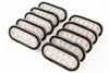 (10) fits 6" Oval Red Clear Chrome LED Stop Turn Tail Light Surface Mount Trailer Truck