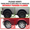 2012 fits Dodge Ram 2500/3500 Splash Mud Flaps Guards Front & Rear 4 piece Set (Only Fits Trucks WITHOUT Fender Flares)
