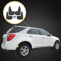 2016 fits Chevy Equinox Mud Flaps Mud Guards Splash Guards Front Rear Molded 4pc